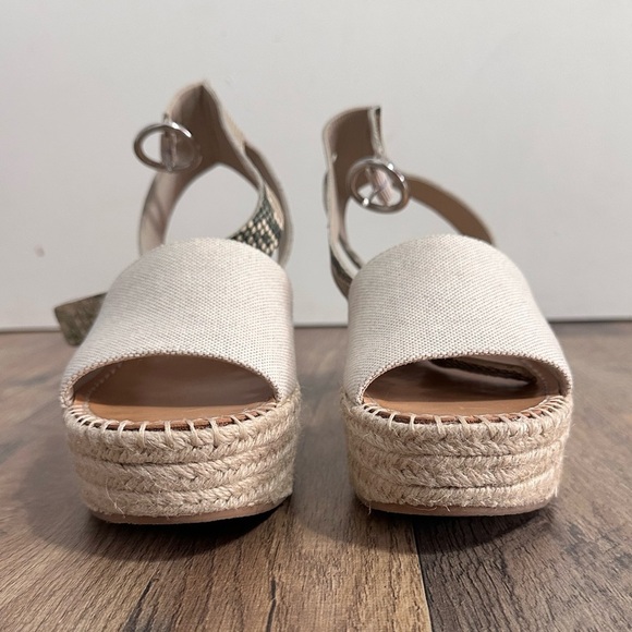 Dolce Vita Lesly Wedge Espadrille Platform Sandals 7 Snake Ankle Straps - Picture 3 of 8